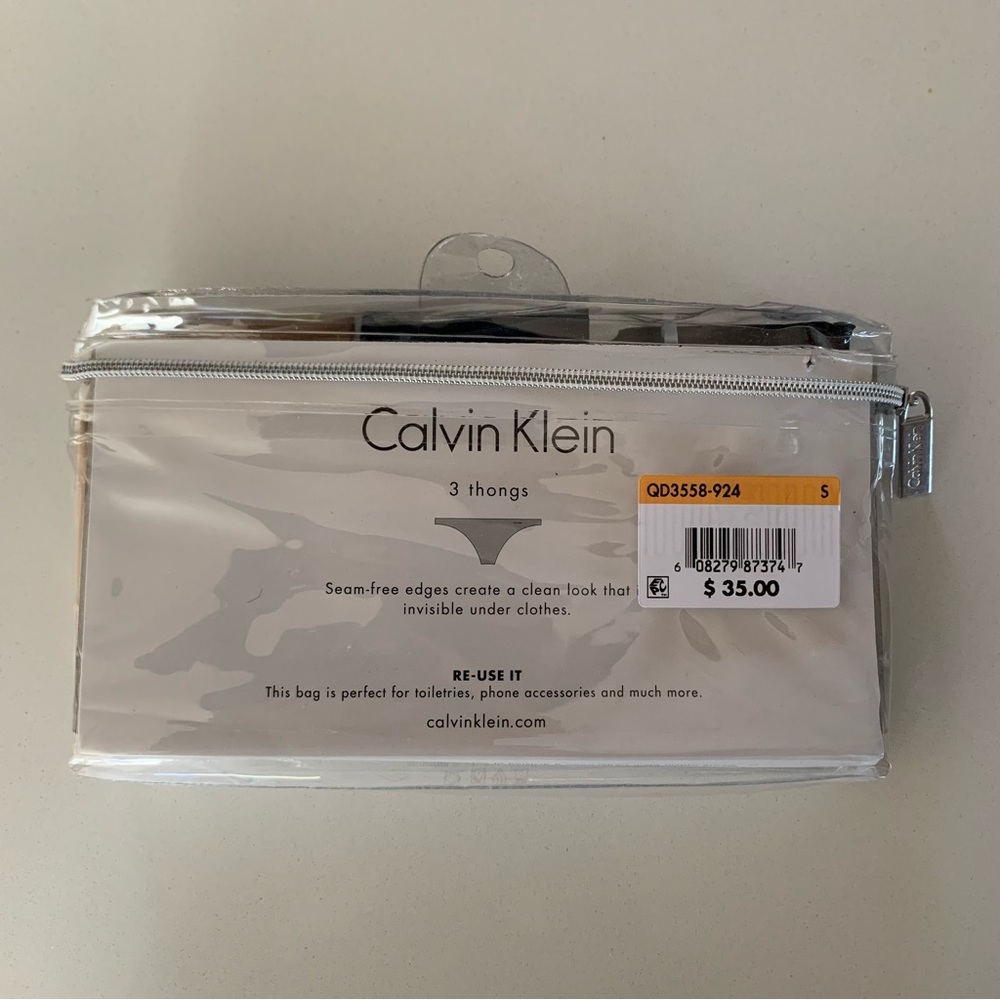 Calvin Klein Women’s Size S Invisible Thong 3-Pack - Picture 2 of 4